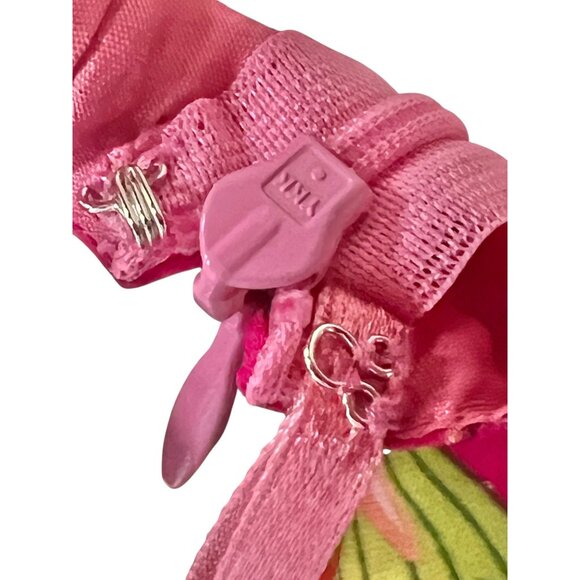 Sue Wong Size 12 Silk Floral Sundress Adjustable Straps Orange Red Green Lined - Picture 11 of 13